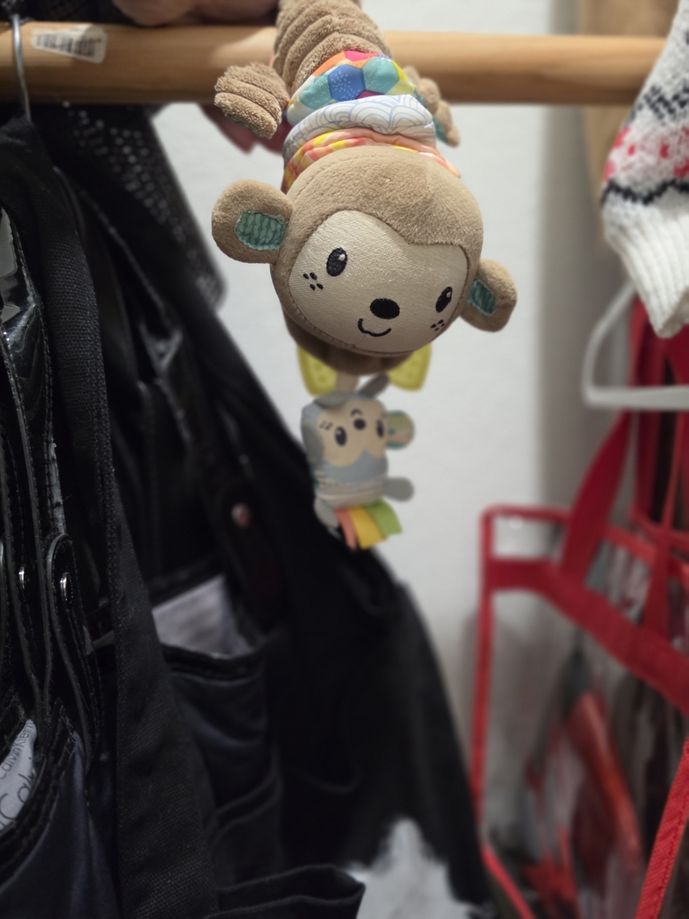 Plush Monkey Hanging Activity Toy - Brown